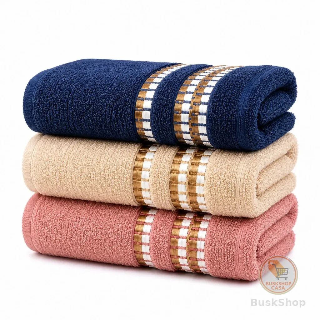 kit 03 Toalha de Banho modelo dallas 100% Algodão Absorção Alta laune Haus