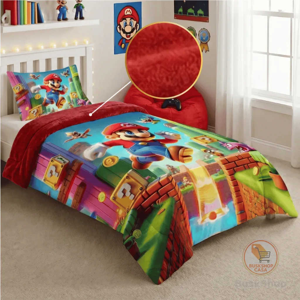 Edredom Mantinha Solteiro 1PC Infantil 400 Fios Premium Dupla Face Estampado e Encorpado