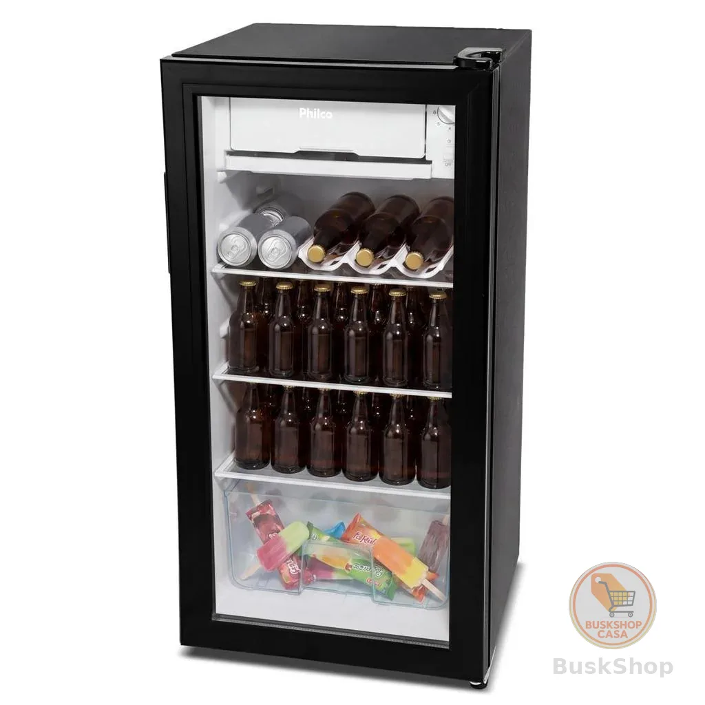 Frigobar Philco 85L Preto 7 Níveis de Temperatura PFG105PG