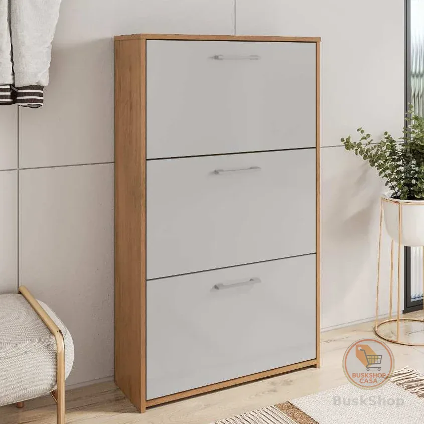 Sapateira Vertical com Portas Organizadoras Armário Multiuso Decorativo Sala Quarto e Hall Entrada
