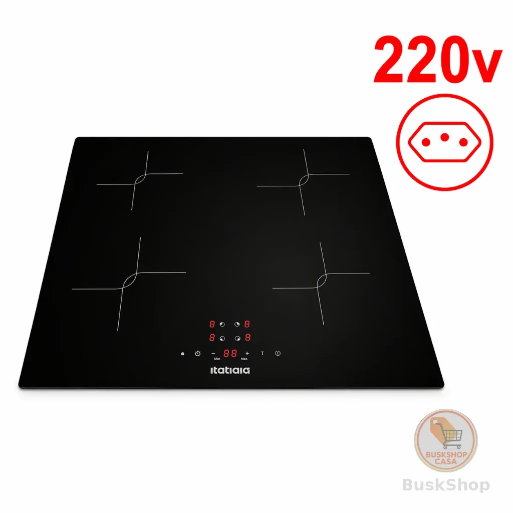 Cooktop de Indução Itatiaia Master 4Q 220V – Painel Digital, 4 Zonas de Cozimento, Alta Potência