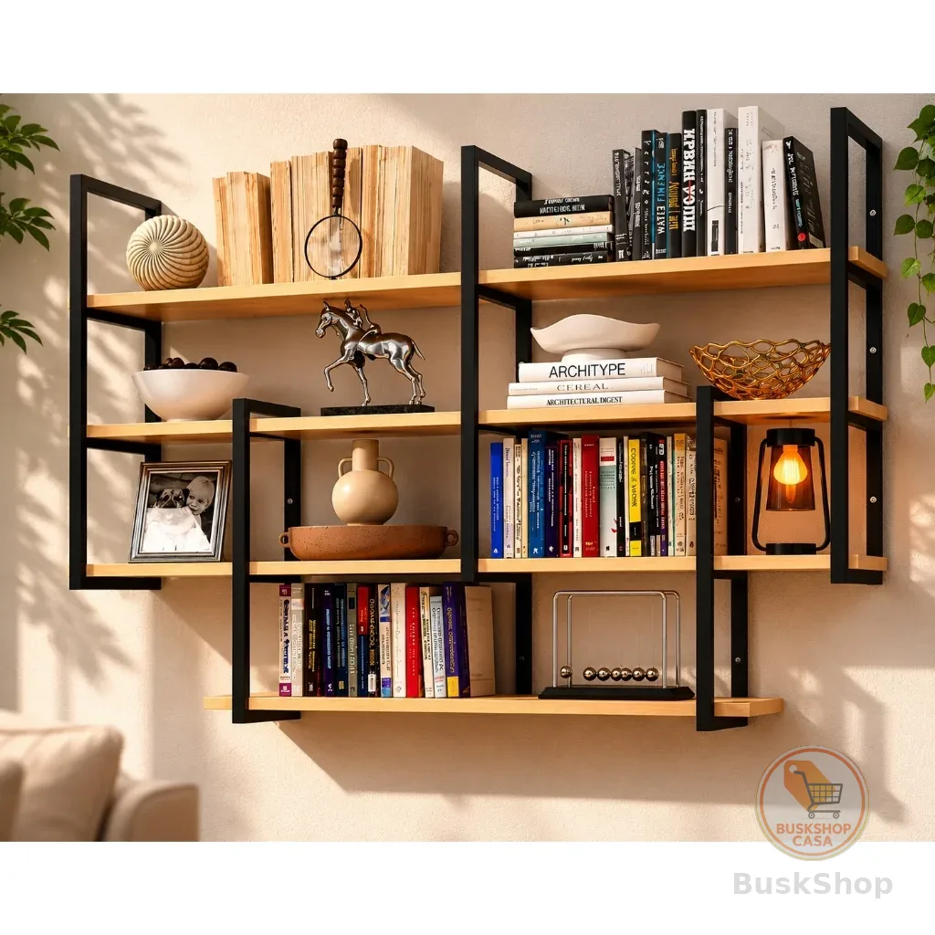 Prateleira Industrial Suspensa Decorativa Organizadora 120cm