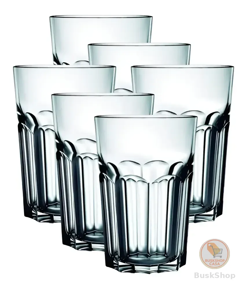 Copos de Vidro Grosso Original line Glass de 400 ml Água Suco Drink Premium Cor Transparente