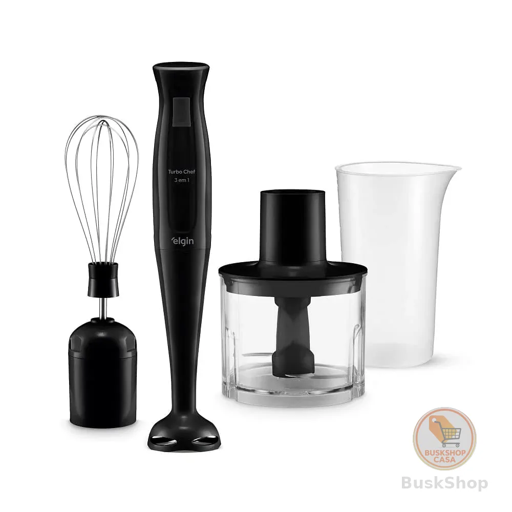 Mixer Vertical Turbo Chef Elgin 3 em 1 200W Preto 220v