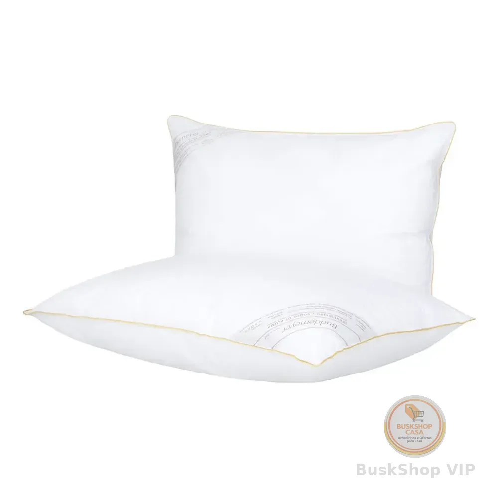 Kit Travesseiro 50x70cm Buddemeyer Toque De Pluma Algodão Branco 2 Peças