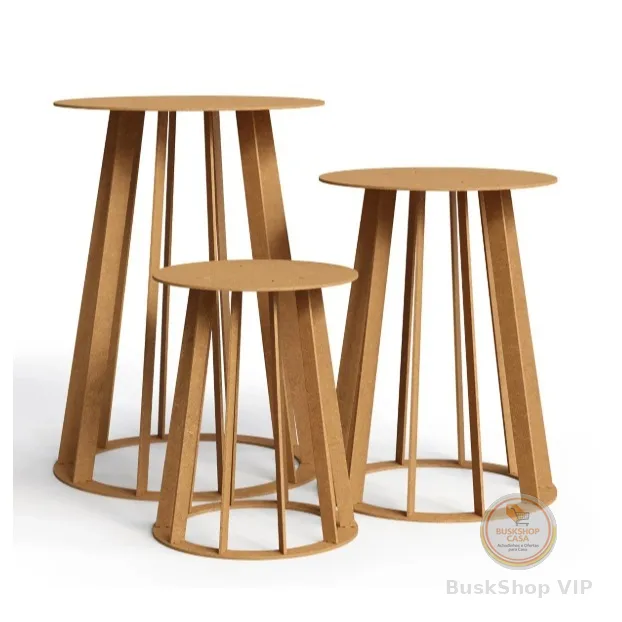 Trio de Mesa Ripada Cônica Pegue e Monte Festa Aniversário Evento