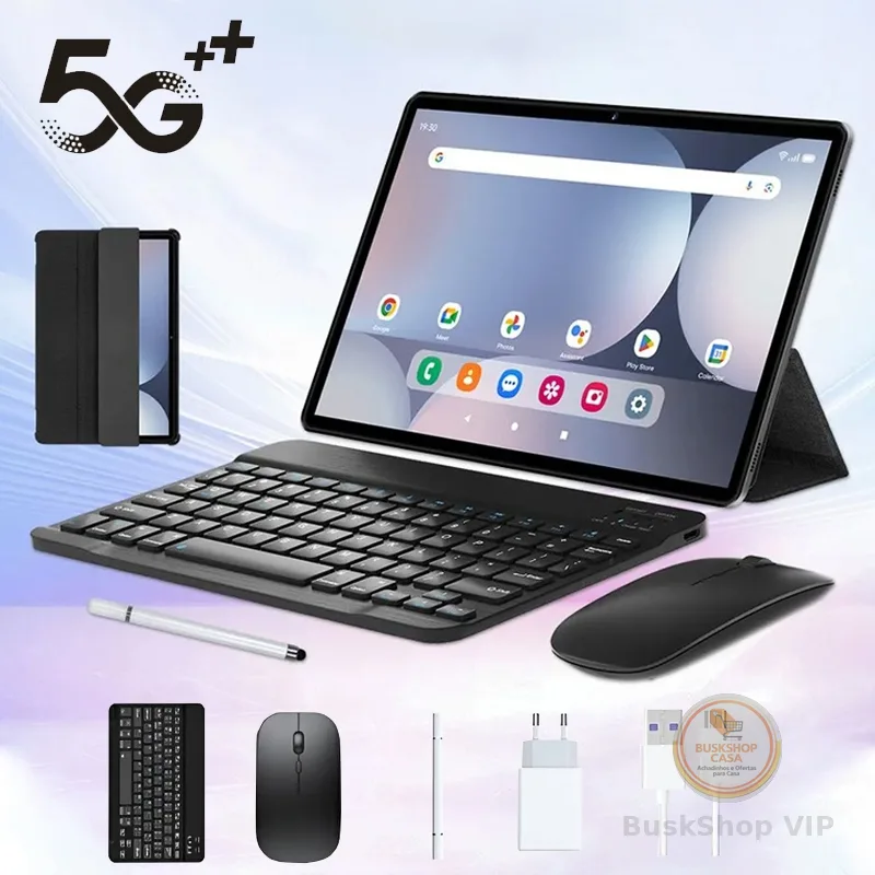 Tablet 12GB RAM +512GB HD 10,1 Polegadas Tela Grande PC pad Android Dual SIM Card Câmera 30MP e 13MP WIFI 5G 8000mAh