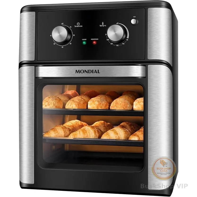Air Fryer Forno Mondial, Analógica 12L, Preto, 2200W, 220V - AFON-12L-AB