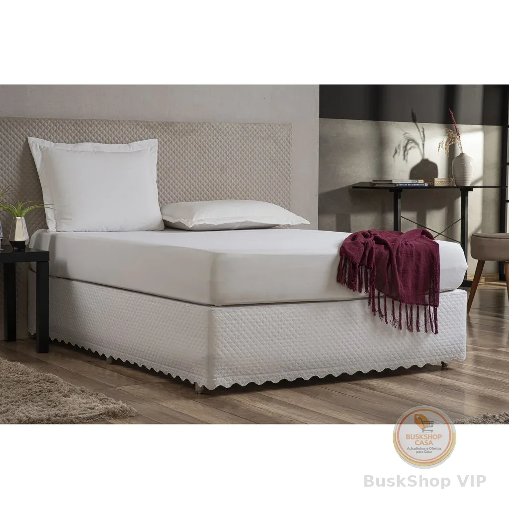 Saia Box Ajustavel P/Camas Casal, Queen Size E King Size Matelado Lese Sonic