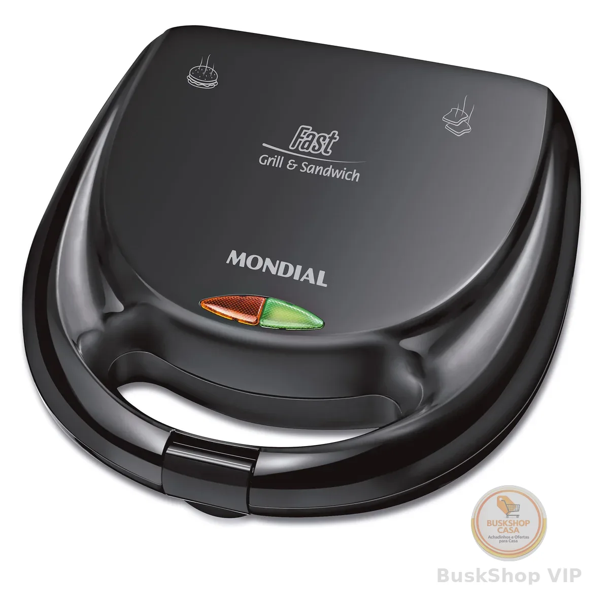 MONDIAL Sanduicheira Fast Grill & Sandwich, Preto, 750W, 220V - S-12