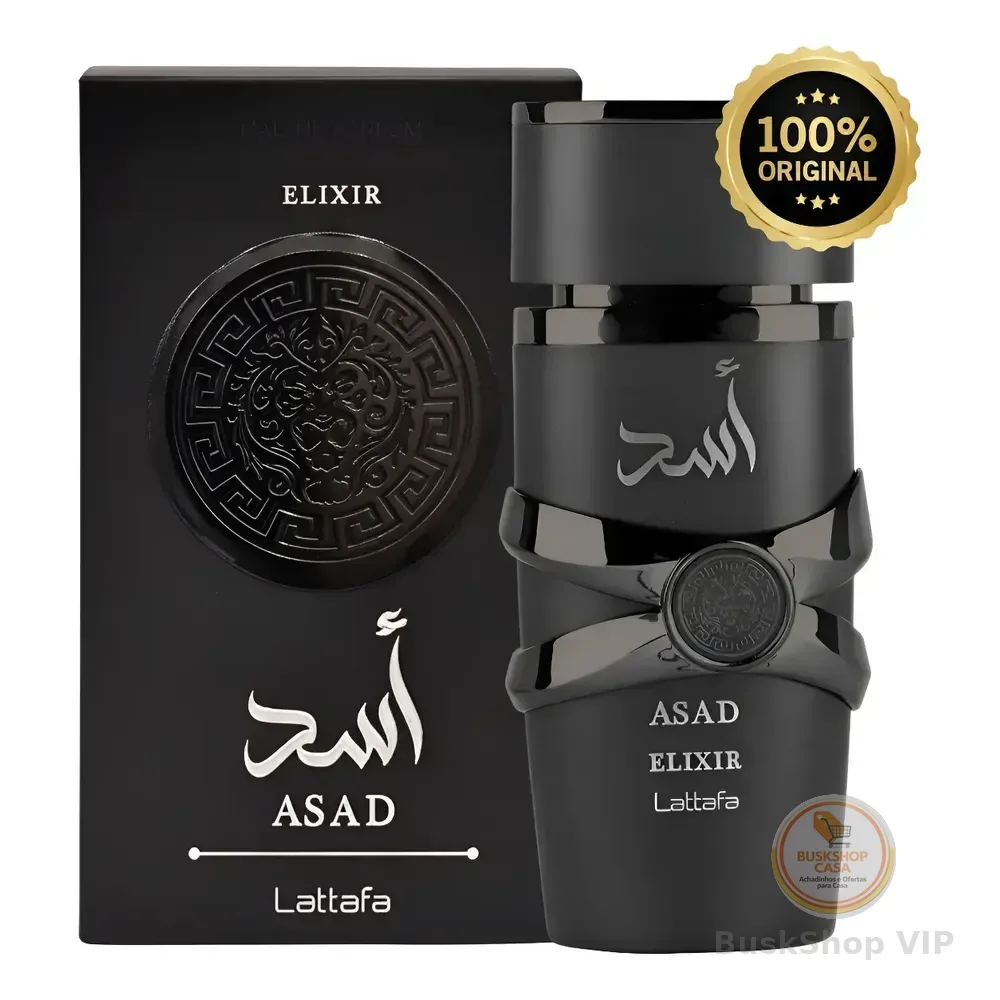 Perfume Asad Elixir Lattafa Árabe Original Nota Fiscal +1 mil vendidos