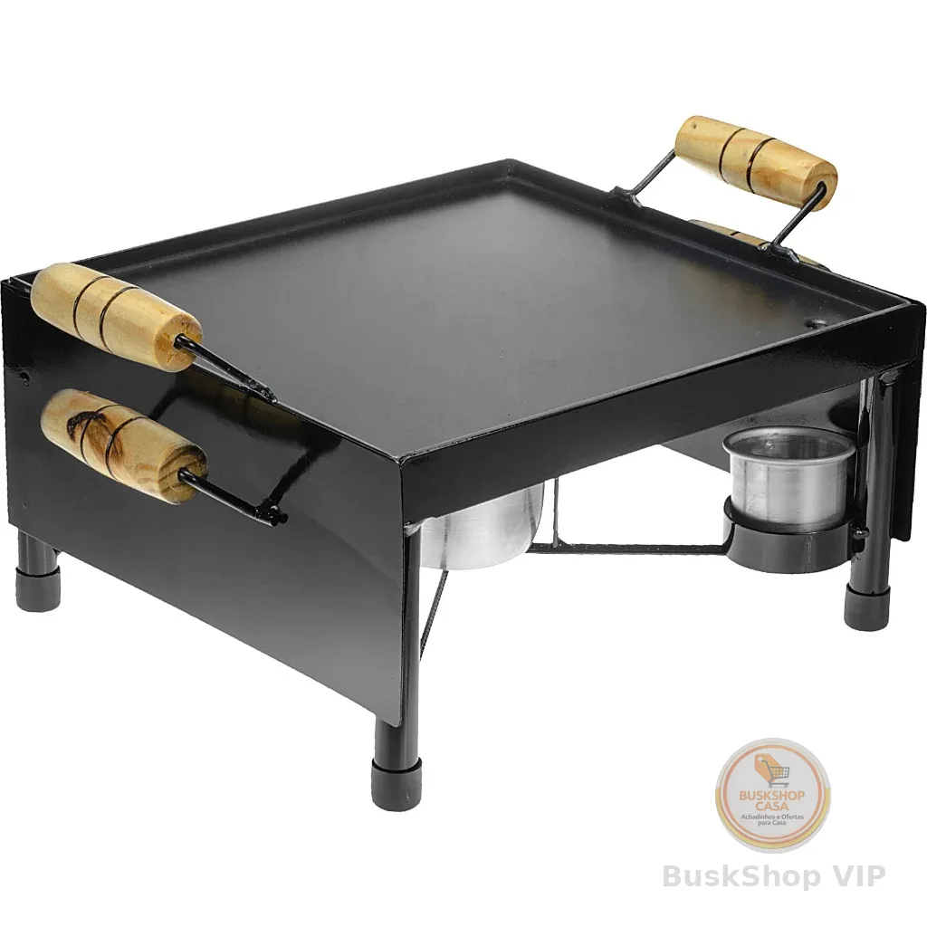 🛍 Chapa a Álcool Fogareiro Churrasqueira 1 Boca Multiuso