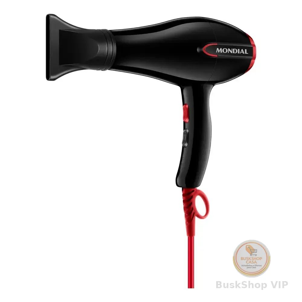 Secador De Cabelos Turbo, Mondial Preto/vermelho 1900w Sc-41 127v
