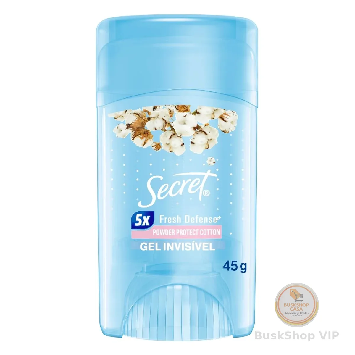 Secret Desodorante Antitranspirante em Gel Invisible Powder Protect Cotton 45 g
