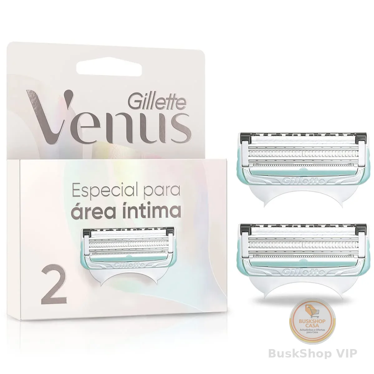 🛍 Gillette Venus para Área Íntima, Carga para Aparelho de Depilação Íntima 2 Unidades