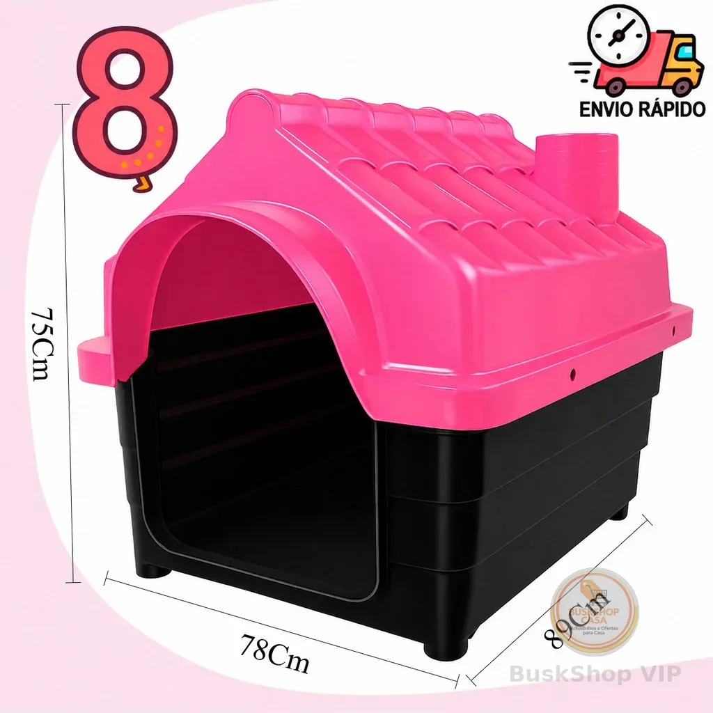Casinha Plástica Desmontável Cachorros Cães Grande Porte N°8