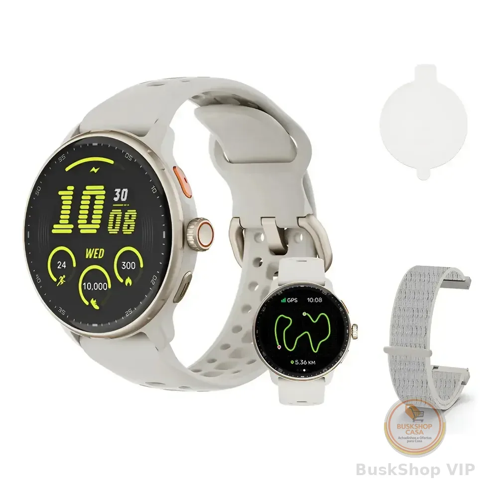 Relógio Inteligente Gps Smartwatch Amoled 3atm Sport Gps Caixa Cinza +1 mil vendidos