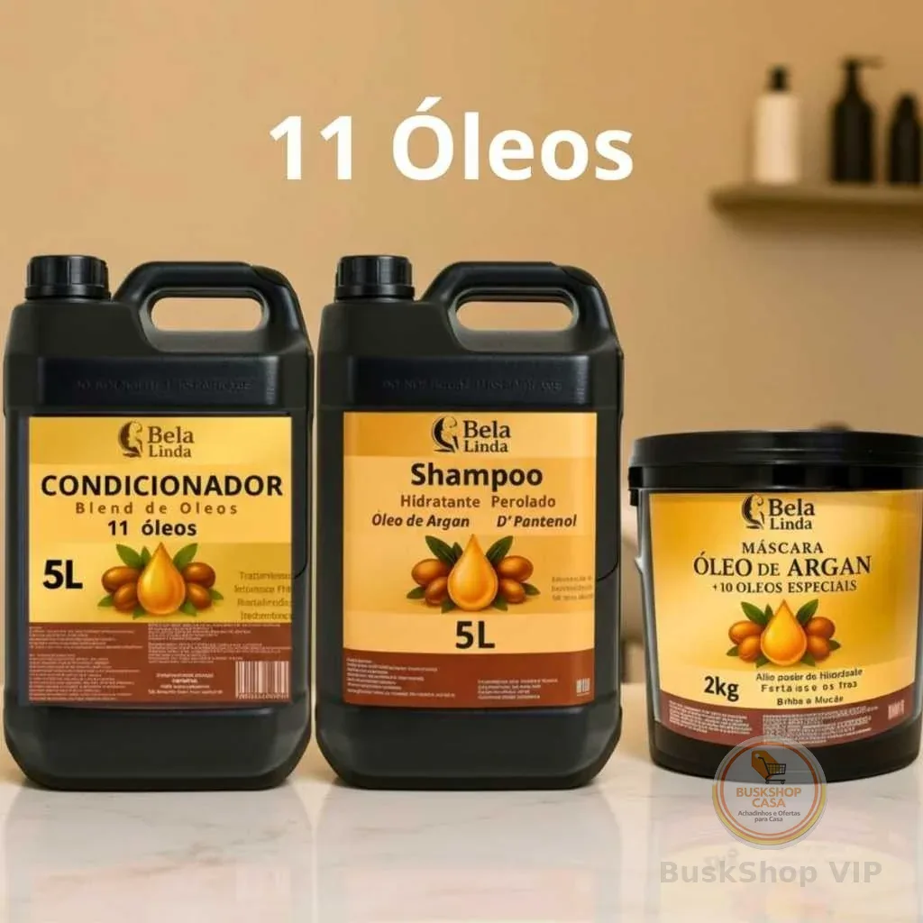 Linha Lavatório Shampoo Condicionador 5l Mascara 2kg Blend Óleos