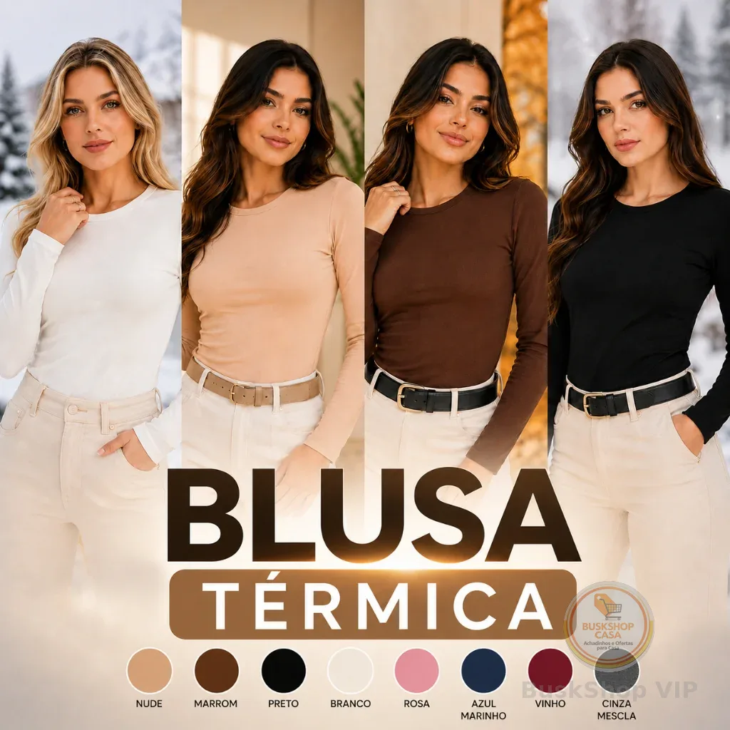 BLUSA TÉRMICA PELUCIADA | SEGUNDA PELE | MANGA LONGA | QUALIDADE PREMIUM
