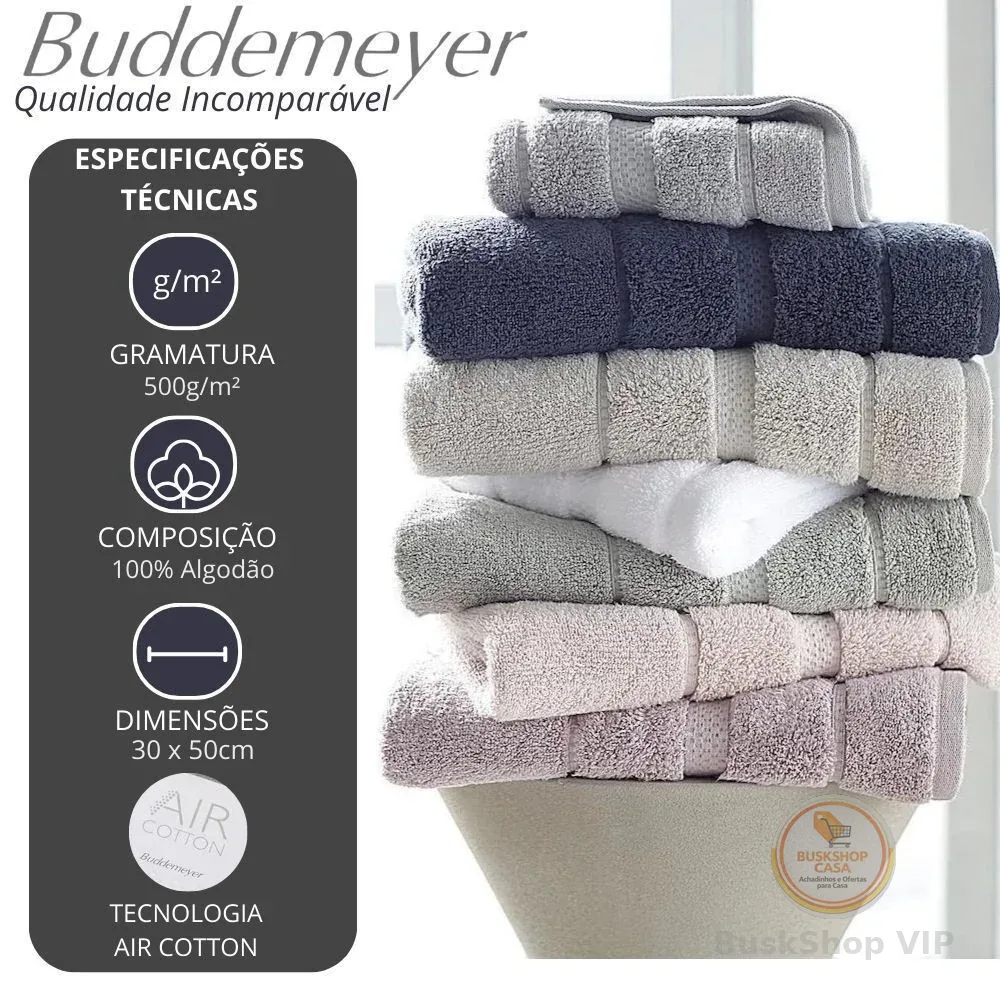 Toalha de Mão Lavabo Buddemeyer Vision Dual Air Cotton 30x50cm