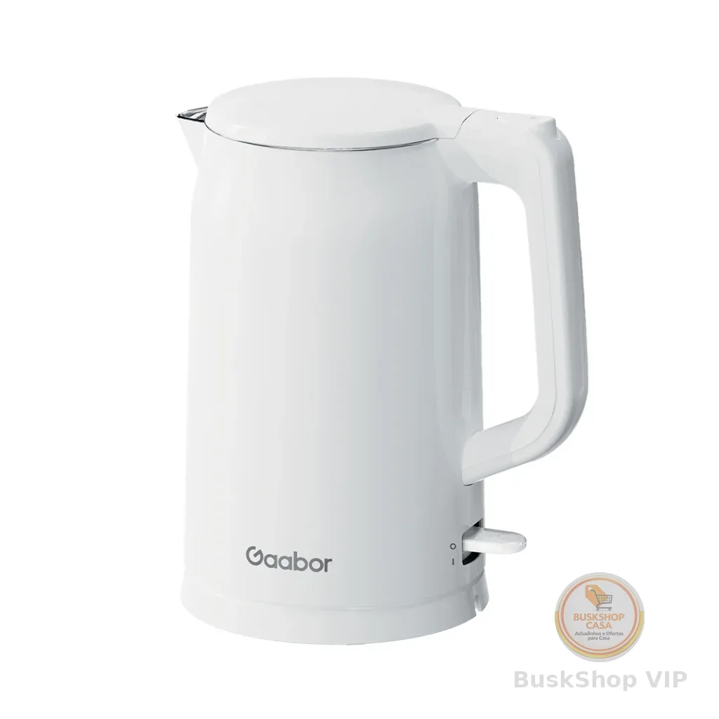 Gaabor Chaleira Elétrica 1,7L em Aço Inoxidável com Parede Dupla Resistente ao Calor EK20M-WH01A