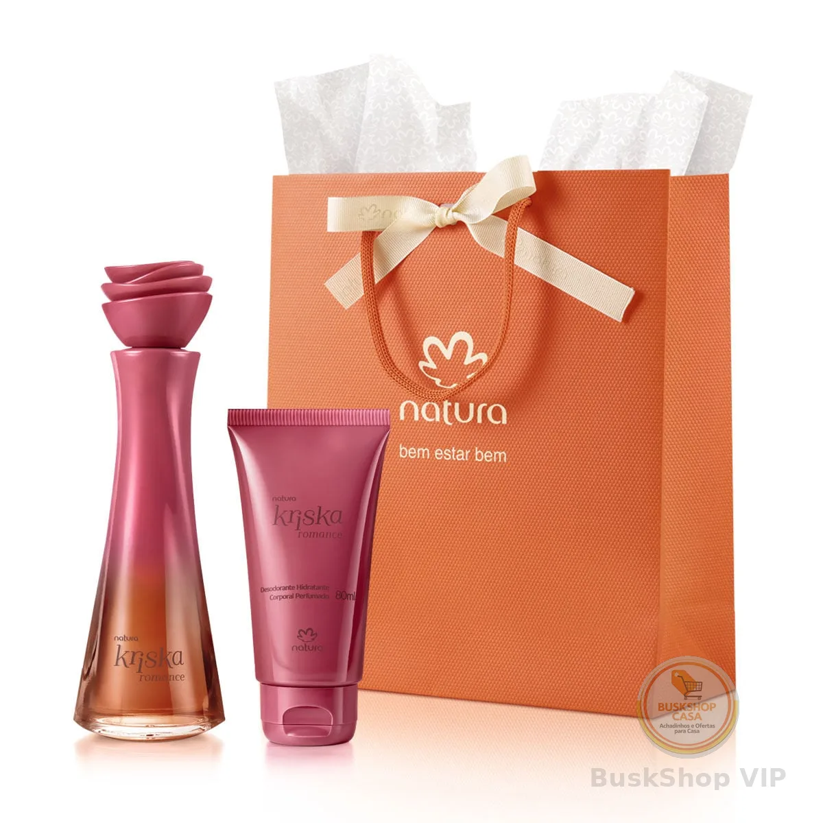 Presente Namorados Colônia + Hidratante Corporal Kriska Romance