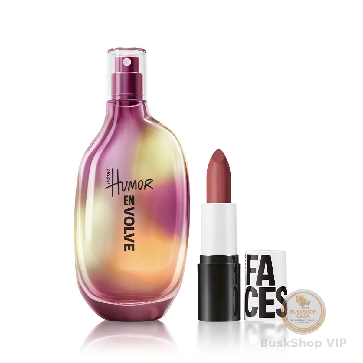 Kit Humor Envolve e Batom Matte Faces Cookie Nude