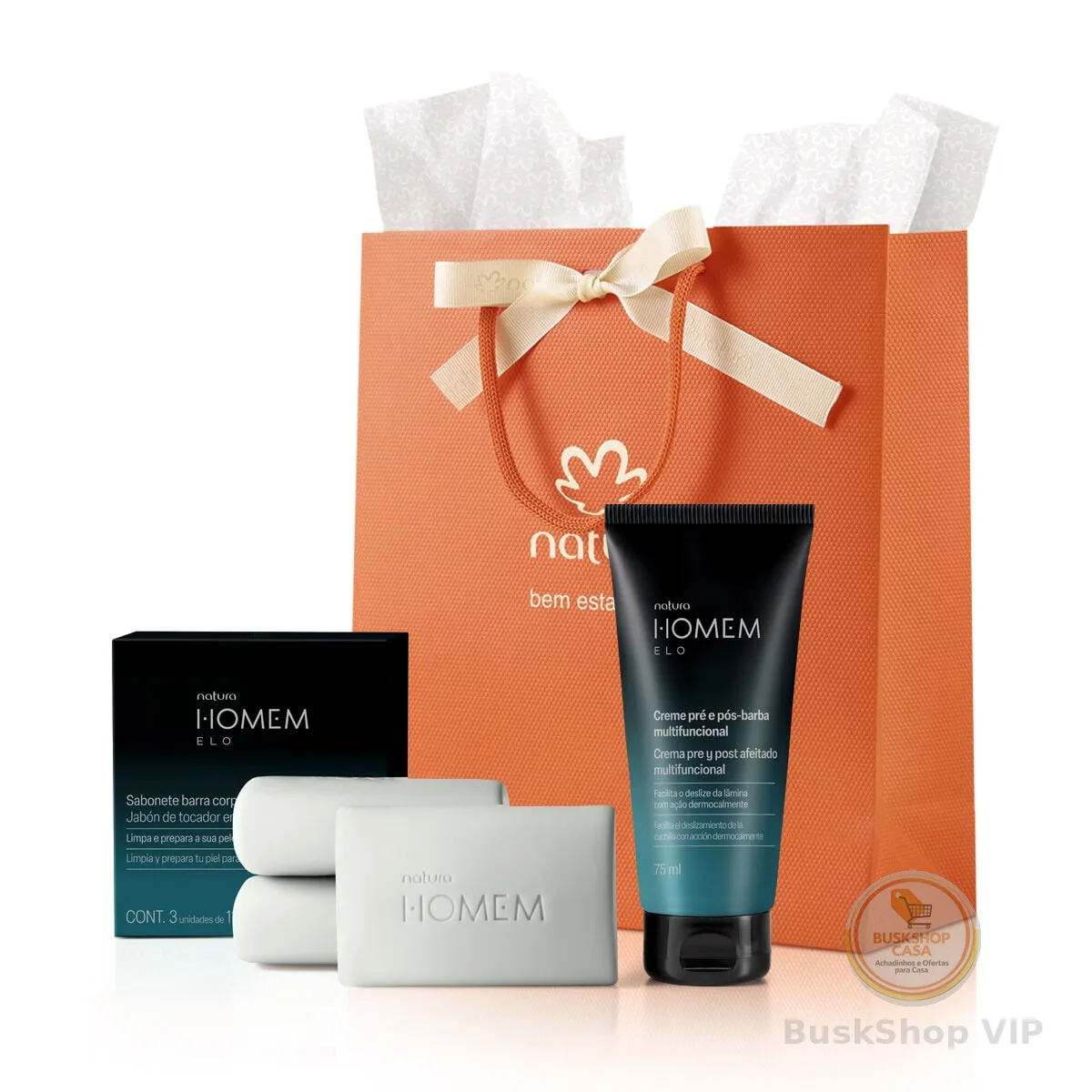Presente Namorados Creme Pré e Pós-Barba + 3 Sabonetes Homem Elo