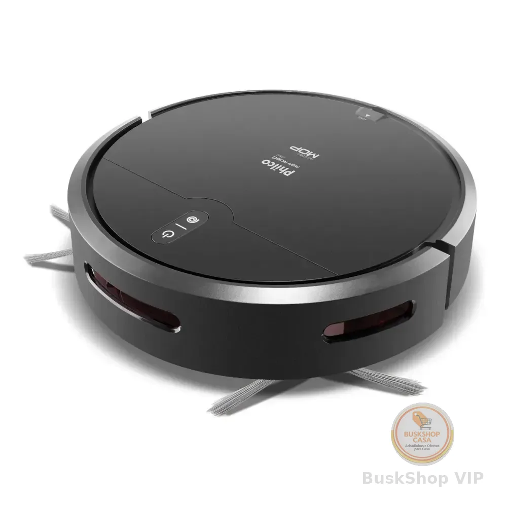 Aspirador De Pó Robô Philco 3 Em 1 Pas23 Com Mop Preto 127/220v