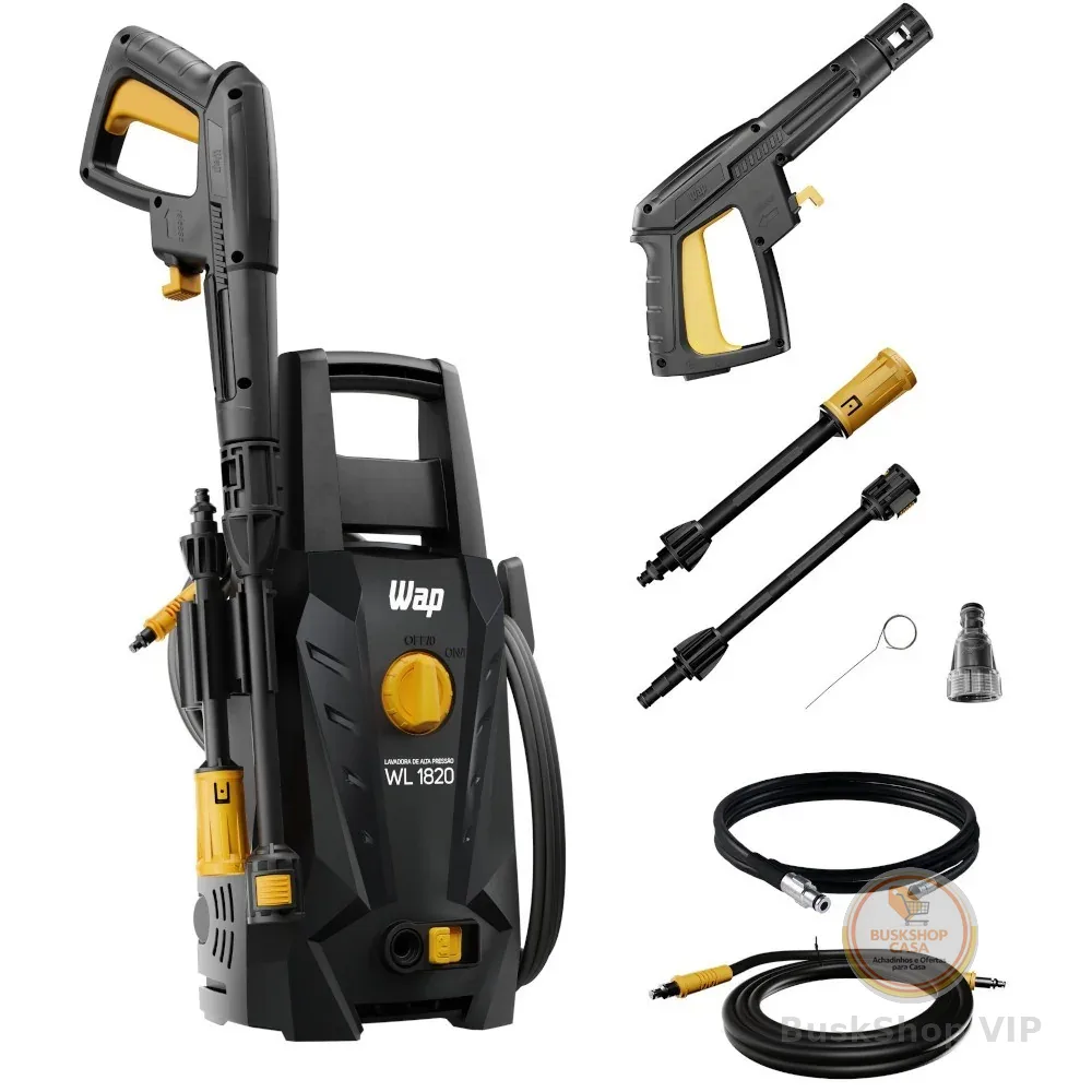 🛍️ Lavadora de alta pressão Desentupidora 1500 libras - WL  1820 Black Ultra Wap