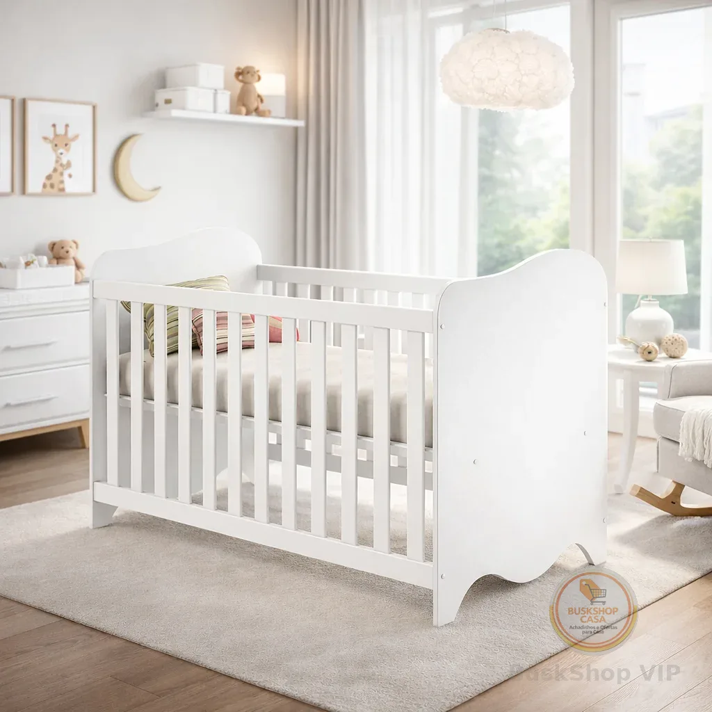 🛍️ Berço Cama Mini Infantil Com Colchão Incluso Multifuncional 2 Em 1 Grade Segurança Compacto 110x60cm