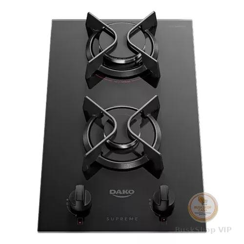 🛍️ Cooktop Dako 2 Bocas, a Gás Mesa de Vidro Preto Bivolt
