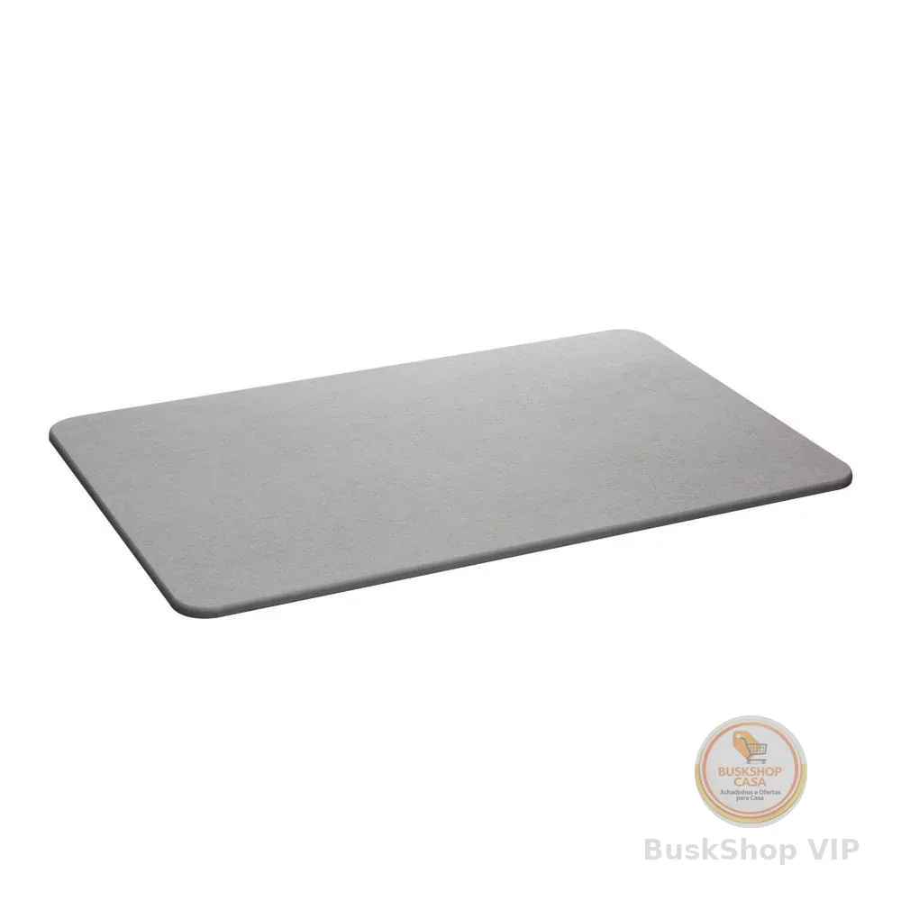 🛍️ Tapete de Pedra Diatomita para Banheiro Cinza  60cm ​- Lyor
