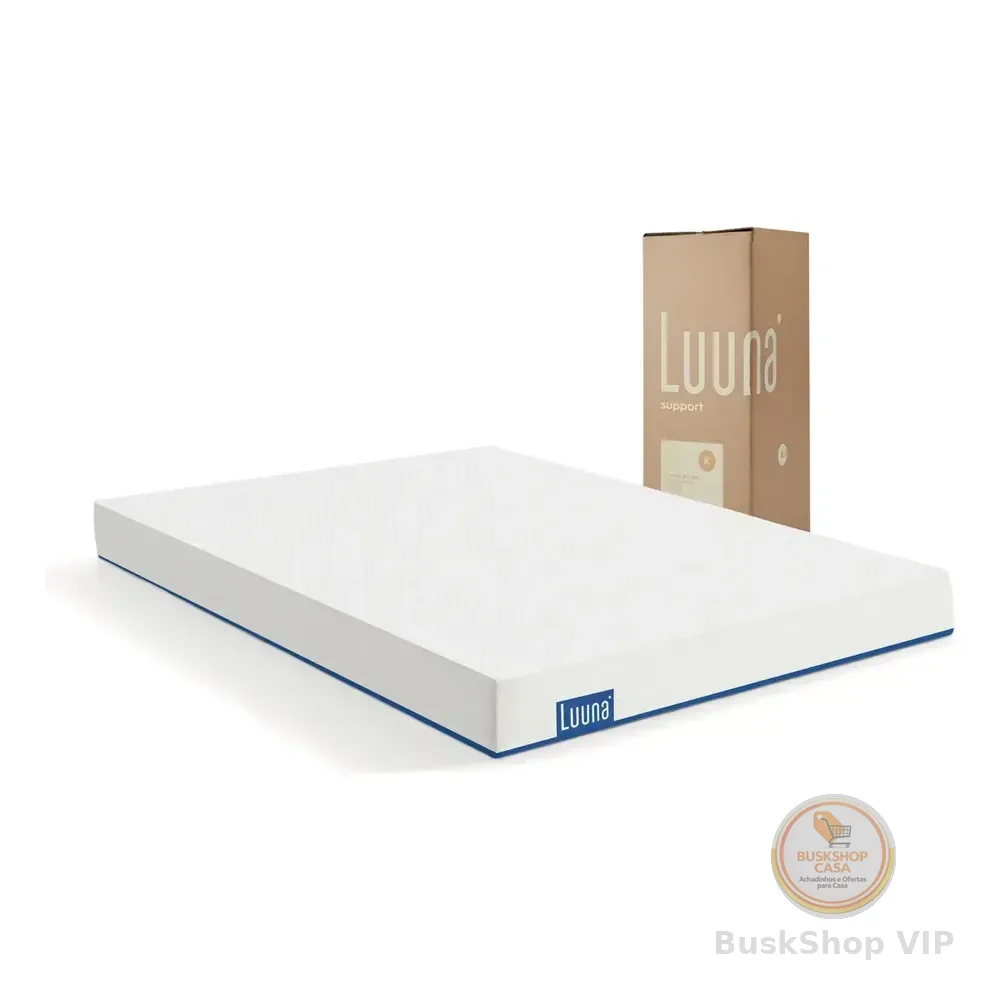 🛍 Colchão Queen Luuna Support, Espuma Firme, 10 Anos De Garantia, 18cm, Ortopédico Com Suporte À Coluna Branco