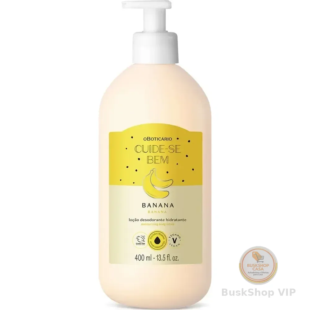 Loção Hidratante Banana Cuide-se Bem Feira O Boticário 400ml
