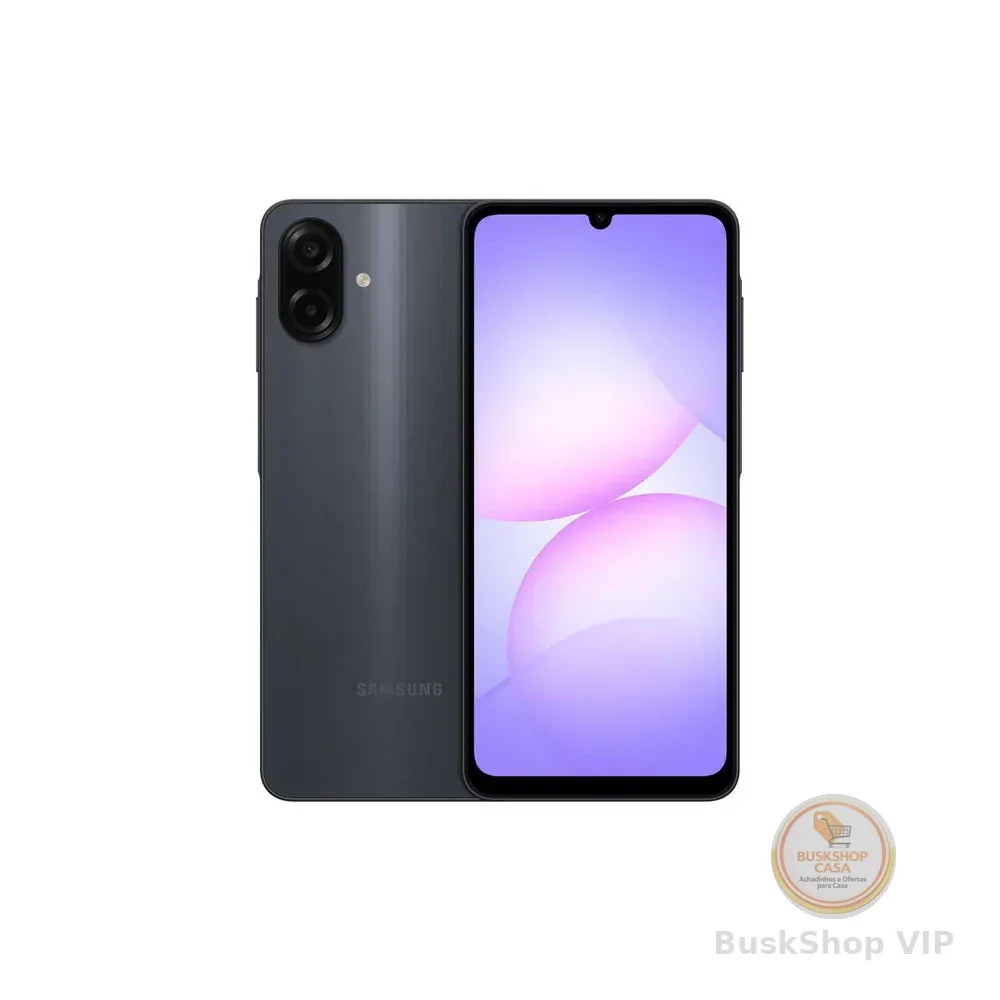 Celular Galaxy A07 Tela 6.7 128GB 4G 90Hz Câmera Dupla 50MP Preto Samsung