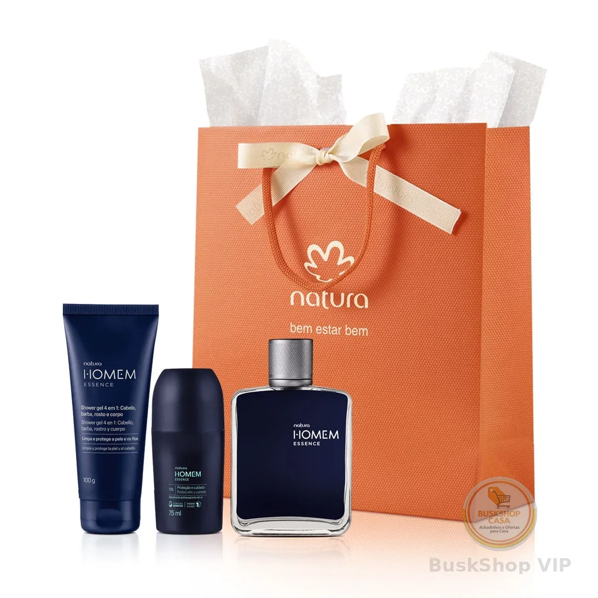 Presente Namorados Colônia + Roll-on + Shower Gel Homem Essence