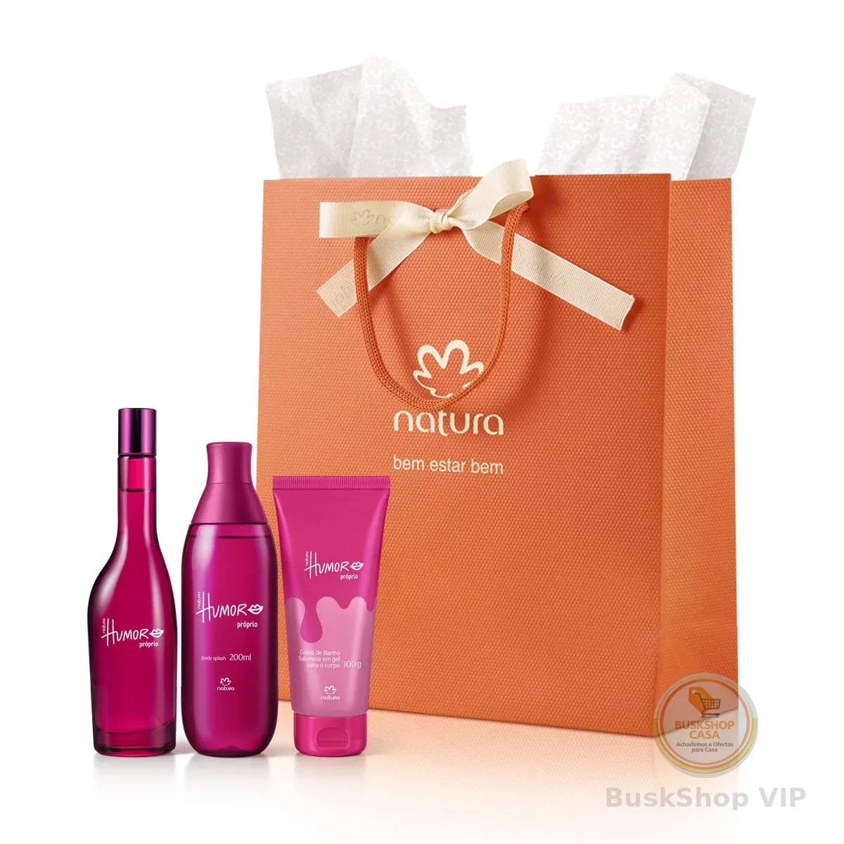 Presente Namorados Colônia Feminina + Body Splash + Geleia banho Humor Próprio