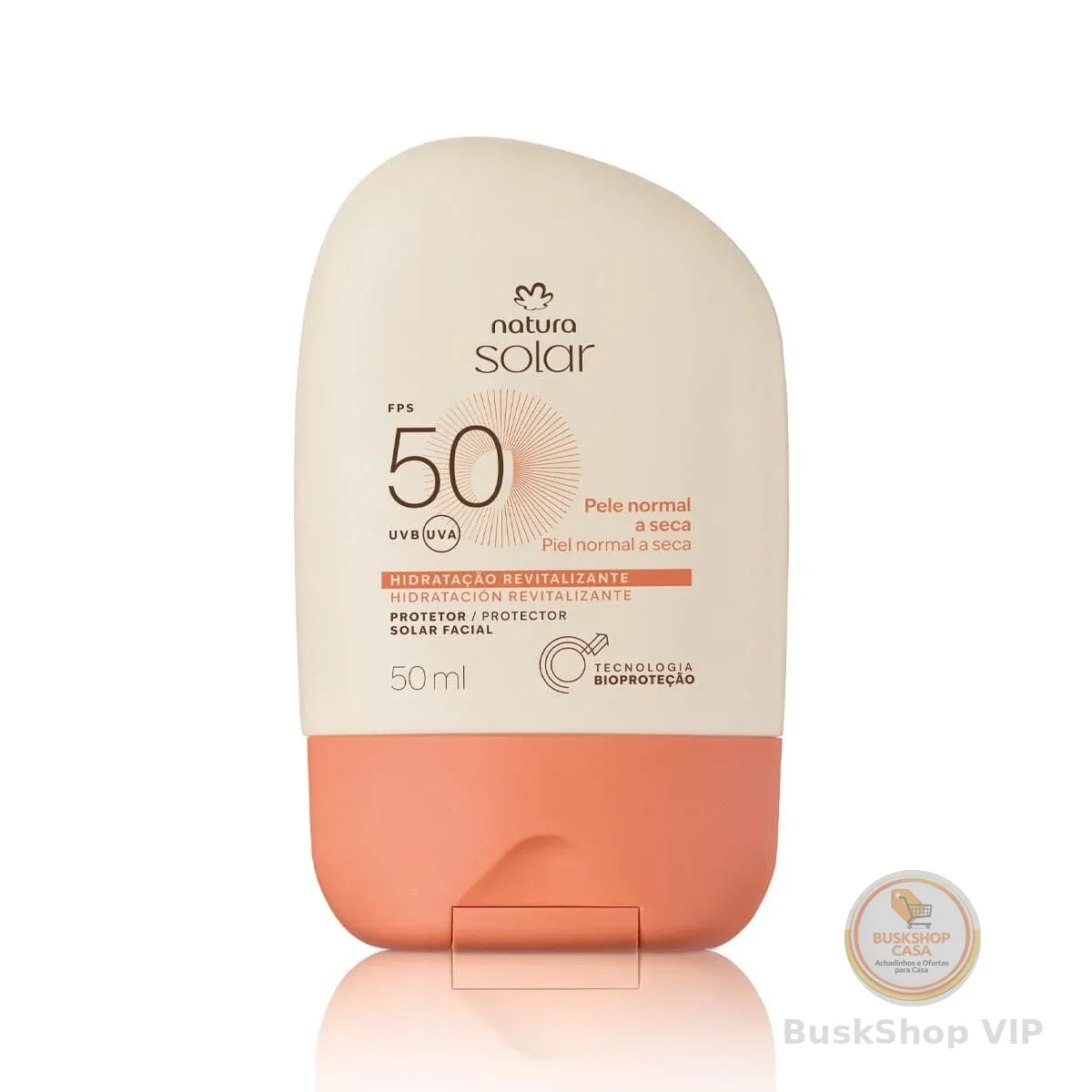 Protetor Solar Facial Pele Normal a Seca FPS 50 Natura Solar