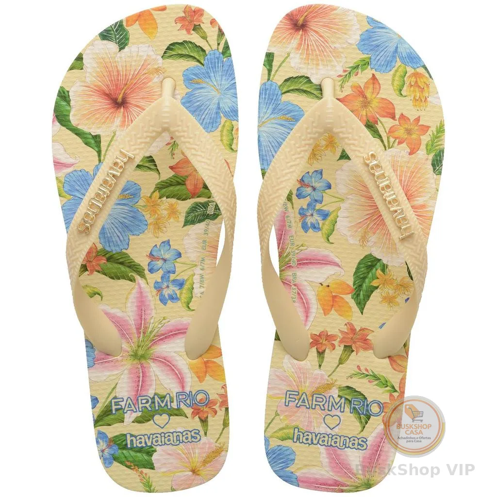 Chinelo Havaianas Farm Flor de Praia
