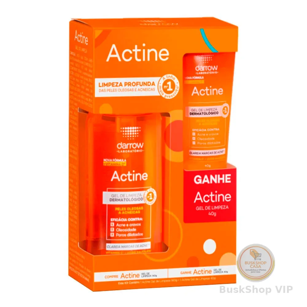 Kit Actine Darrow Gel de Limpeza 140g e Ganhe Gel de Limpeza 40g