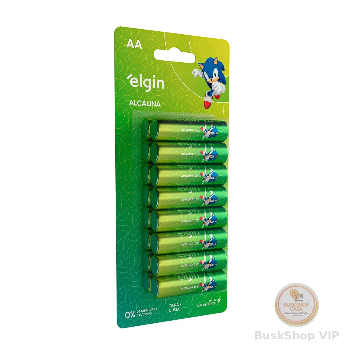 Pilha Alcalina AA com 16 unidades Elgin Comum