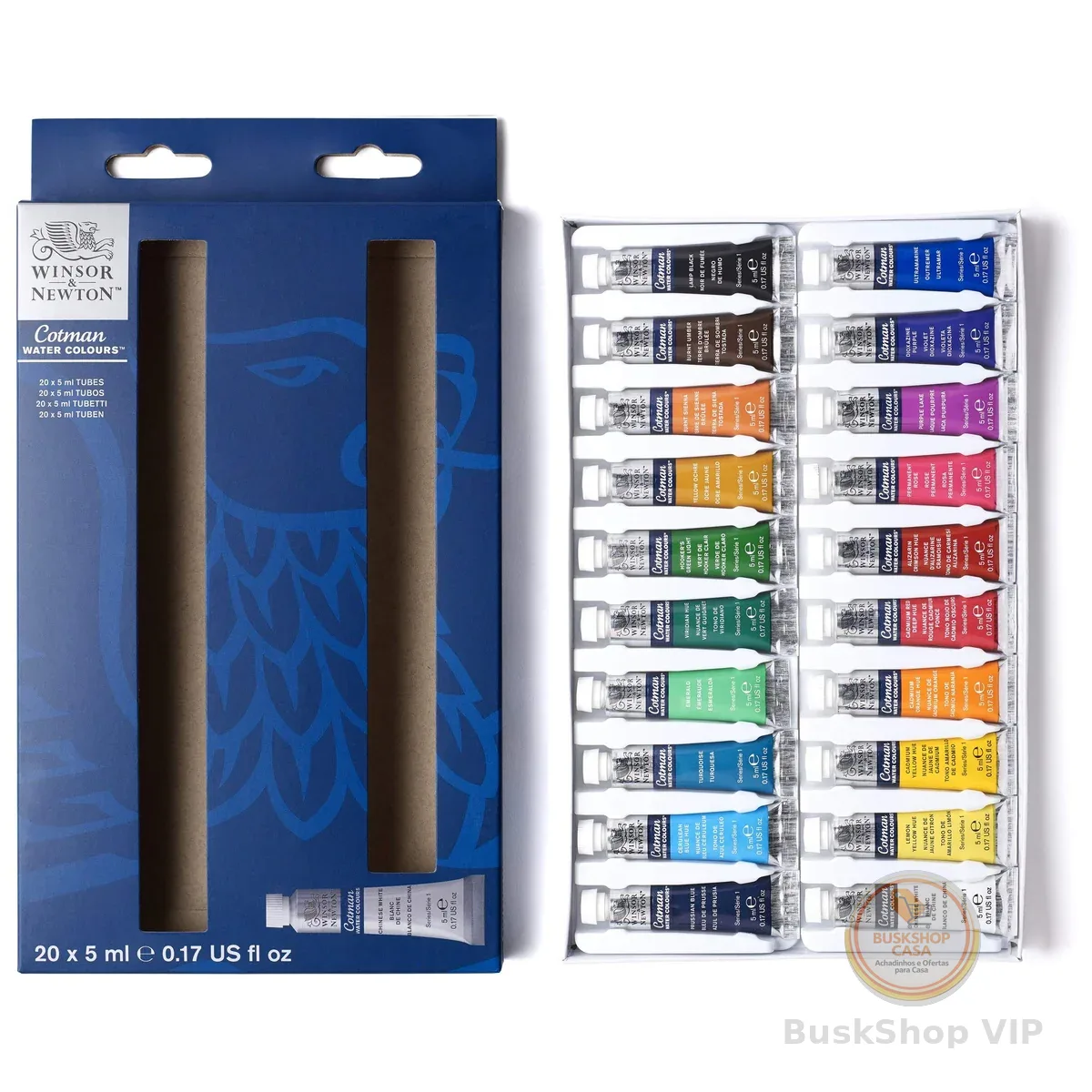 Aquarela Winsor & Newton Cotman 5ml 20 Cores