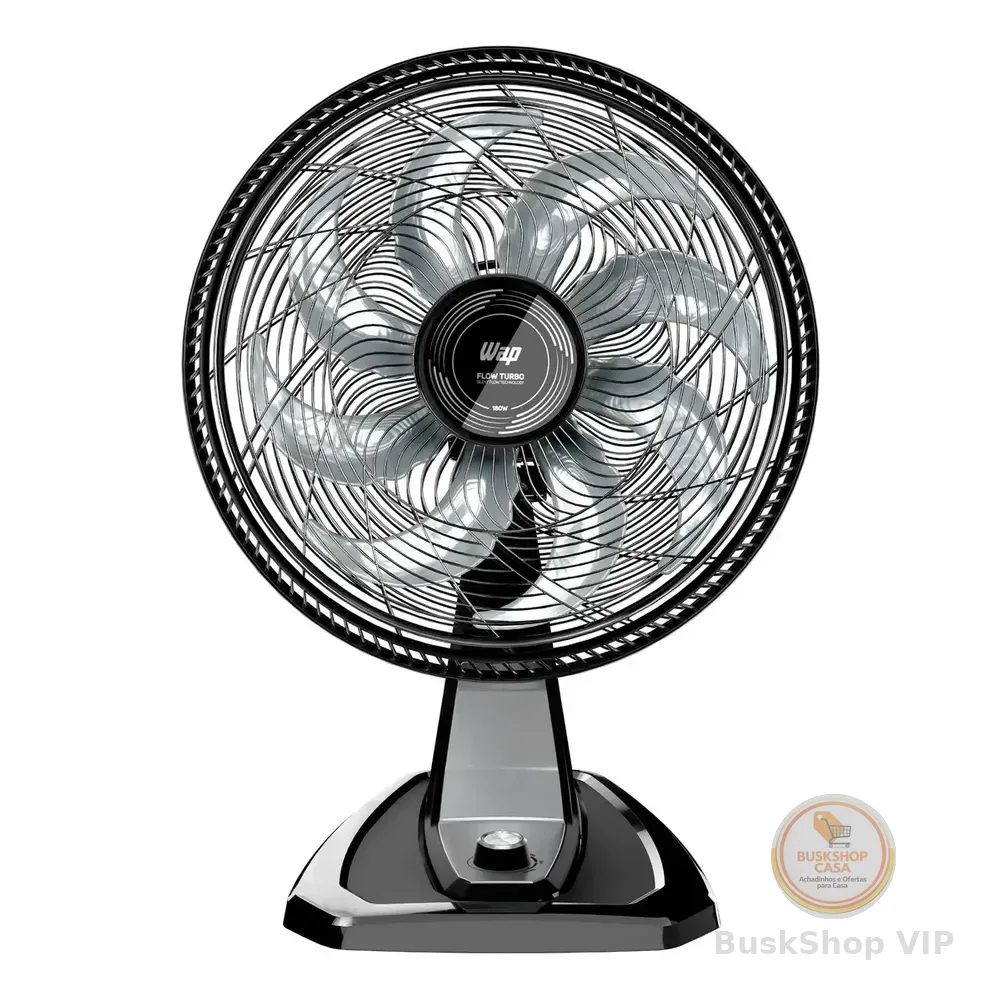 Ventilador De Parede E Mesa 180w 50cm 2 Em 1 Wap Flow Turbo 50 Cm 60 Preto 220v Plástico 8