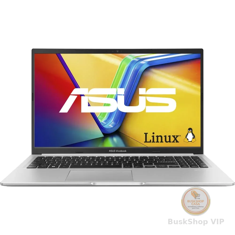 Notebook ASUS Vivobook 15 M1502YA AMD Ryzen 7 5825U 8GB Ram 512GB SSD Linux KeepOS 15,6" FHD Cool Silver - NJ611
