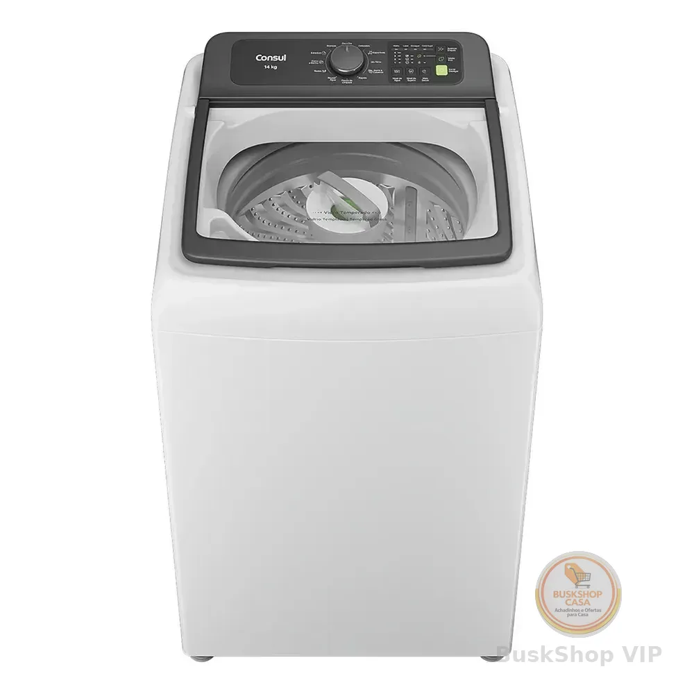 Máquina De Lavar Consul 14 Kg Cwn14ab Automática Painel Digital Econômica Ciclo Rápido Branca 110v 127v Branco