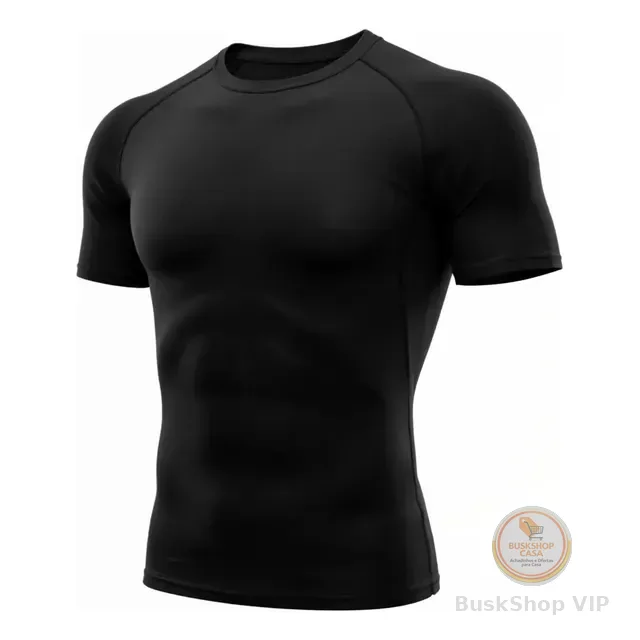 Rash Guard Camisa Compressão Apertada Manga Curta Treino