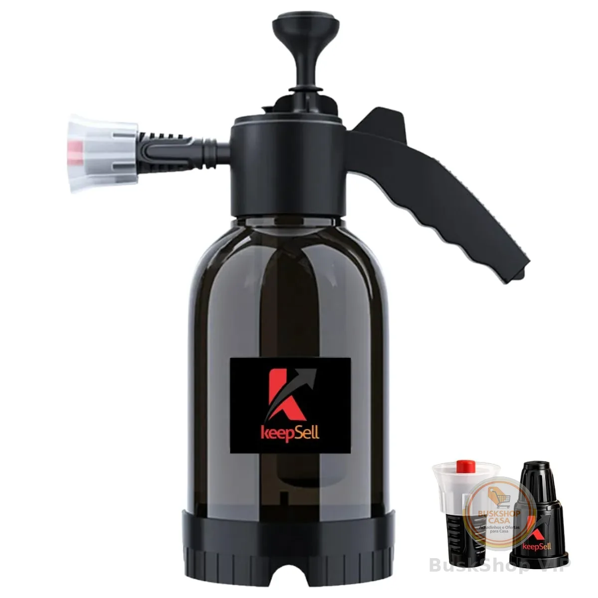 Pulverizador Manual 2 Litros Borrifador Snow Foam De Espuma Bomba De Alta Pressão, Válvula De Alívio, 2 Bicos Ajustável