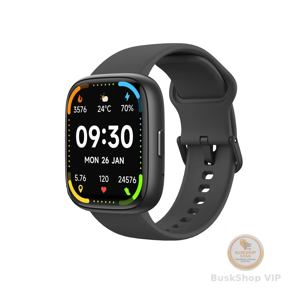Bettdow SmartWatch, relogio smartwatch com Ecrã tátil e Alexa, à prova d'água IP68, relogio feminino e masculino, com 100+ modo esportivo e recebimento de notificações(preto)