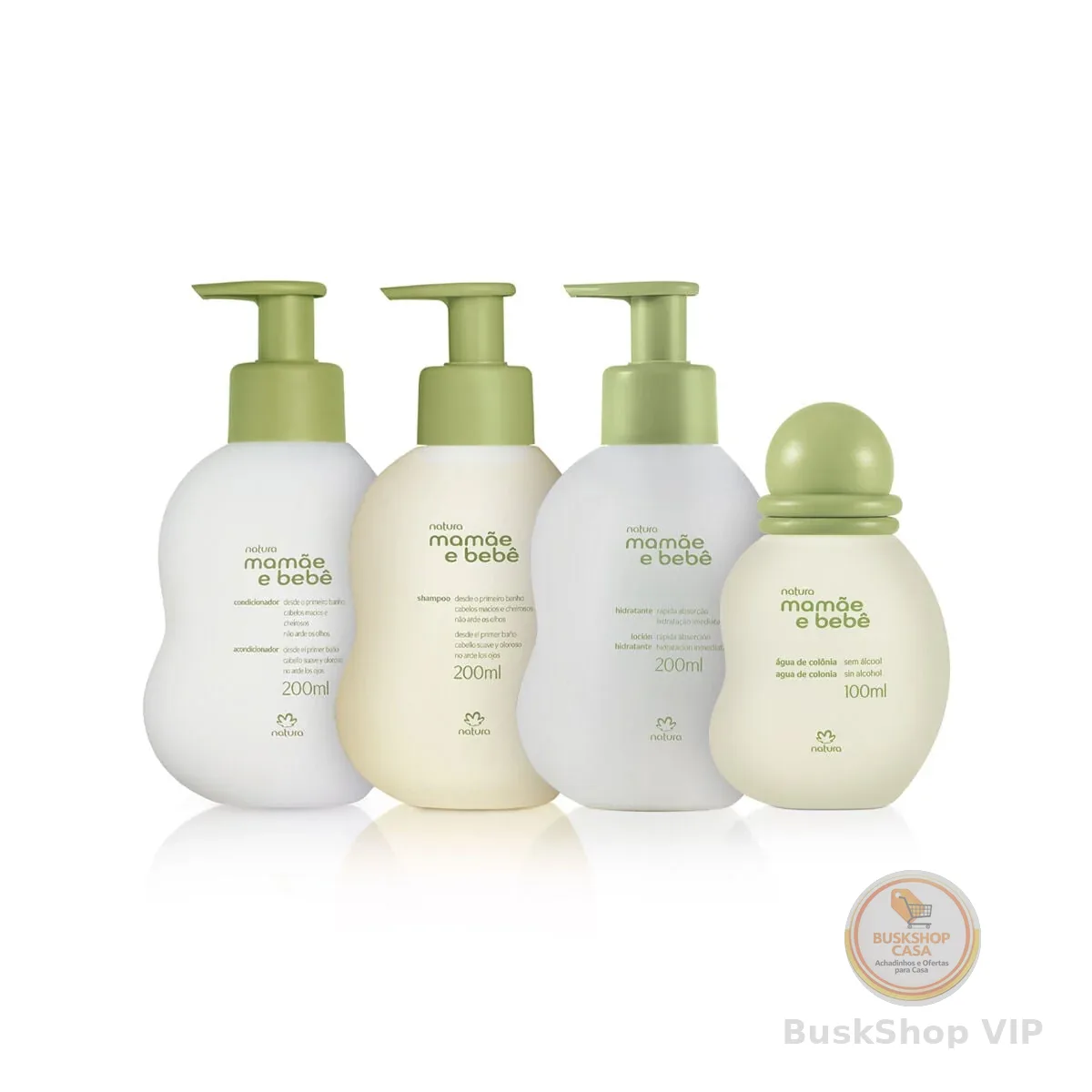 Kit Shampoo, Condicionador, Colônia e Hidratante Mamãe e Bebê